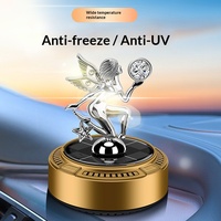 Diffuseur de parfum solaire pour voiture, ornement de siège de voiture, diffuseur automatique rotatif pour éliminer les odeurs