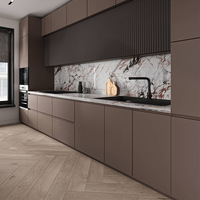 Meuble de cuisine en contreplaqué, aggloméré et MDF prêt à assembler, îlot de rangement, armoire de cuisine en bois pour appartement