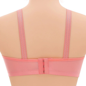 EHK0091 soutien-gorge froncé surdimensionné mince et confortable sans trace de couleur unie sans anneaux en acier sous-vêtements pour femmes avec <span class=keywords><strong>seins</strong></span> latéraux - Product Image 6