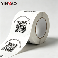 Autocollants personnalisés avec code QR en rouleau, étiquettes adhésives personnalisées avec logo pour entreprises, autocollants en vinyle imperméables pour emballages professionnels