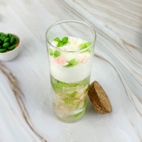 Benutzer definierte hohe Glas Soja Wachs trockene Blumen Gelee Duft kerze im Geschenkset für Hochzeiten Weihnachts feiern Geschenk