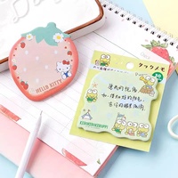 Bloc-notes autocollant rond en forme de fruits, mignon et coloré, imprimé, promotionnel, créatif, simple, pour étudiants, idéal pour les livres
