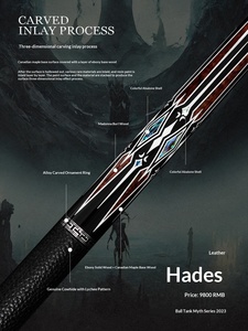 Stecca da Biliardo Originale Cuetec Hades High-Tech con Punta Grande 11.5mm/12.5mm, Asta in Fibra di Carbonio, Stecca da Biliardo Divisibile in 2 con Prolunga - Product Image 2