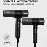 Sèche-cheveux ionique compact 2000W haute vitesse pour voyages, camping-car, hôtel et usage domestique
