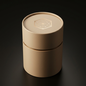 Scatola Regalo Cilindrica per Champagne, Scatola Rotonda in Cartone per Gioielli, Scatola con Coperchio Telescopico in Lamina d'Oro per Anelli, Collane, Orologi, Confezione Personalizzata - Product Image 1