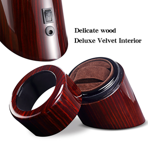 Estuche para Reloj Smith, Protector para Relojes Grandes y Pequeños, Cajas Redondas de Madera con Forro de Cuero - Product Image 3