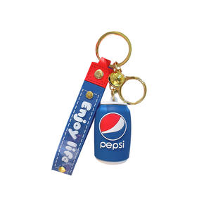 Porte-clés miniature en forme de <span class=keywords><strong>bouteille</strong></span> de boisson, breloque mignonne en forme de canette de soda et de thé aux perles, cadeau créatif et original pour sac - Product Image 1