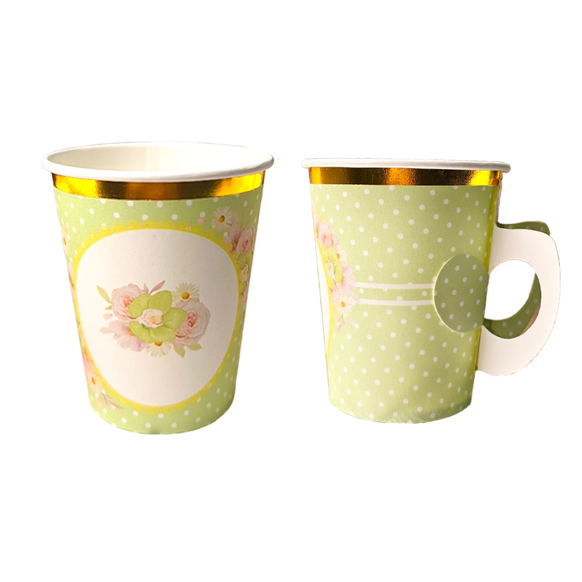 Bicchiere di carta per tea party con manico c3