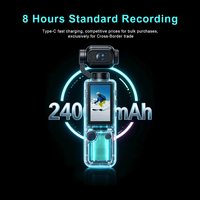 Personalizado 180 °   Cámara de Video Portátil con Lente Giratoria, Pantalla HD, Grabadora de Video Portátil, Cámara de Bolsillo Inteligente para Vlogging