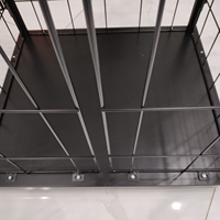 Présentoir personnalisé simple face en treillis métallique léger pour supermarché avec étagère mobile et panier