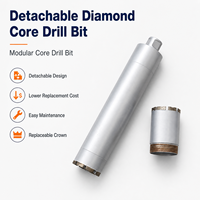 Foret diamanté détachable avec couronne modulaire remplaçable pour le perçage du béton et du béton armé