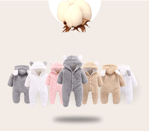 Vêtements pour bébés garçons nouveau-nés en gros, combinaisons mignonnes pour enfants, vêtements chauds pour bébés filles, barboteuses d'hiver pour bébés garçons - Product Image 2