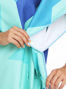 Poncho con capucha sin arena personalizado al por mayor, Toalla de baño de algodón de microfibra <span class=keywords><strong>para</strong></span> adultos, absorbe el sudor, patrón de logotipo <span class=keywords><strong>para</strong></span> nadar en la <span class=keywords><strong>playa</strong></span> - Product Image 5