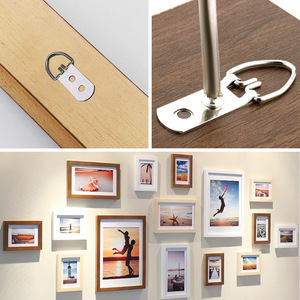 Silver Single Hole Eye Slip <b>Hook</b> Set 73pcs With Wire And Screws <b>For</b> <b>Picture</b> <b>Frame</b> Hanging - Product Image 2