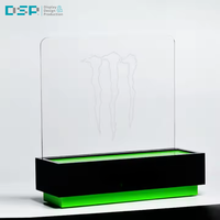 Présentoir acrylique LED pour bouteilles de vin et de liqueur DSP Vietnam Factory avec glorificateur éclairé pour comptoirs et accessoires de verres