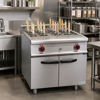 Cuiseur à pâtes vertical commercial avec armoire, machine à cuire les nouilles en acier inoxydable pour la restauration