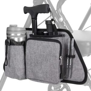 Sac latéral de gros pour fauteuil roulant avec porte-gobelet, sac latéral pour déambulateur et trottinette - Product Image 1