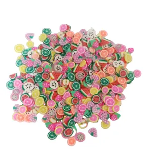 Non commestibile Fuax Sprinkle Polymer Clay Chip Round Confetti Circles Dot Polymer Clay Sprinkles per Slime Craft Supply