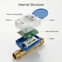 Medidor de Flujo Ultrasónico de Alta Precisión ZPMETER Modelo 213E, Medidor de Agua Inteligente LORAWAN, Sistema de Lectura Remota, Suministro de Agua para Ciudades Inteligentes