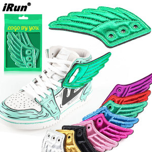 IRun colore personalizzato angelo decorazione dell'ala scarpe in tessuto decorazione accessori per Sneaker ali d'angelo lacci Charm - Product Image 1
