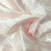 Tissu en satin de soie 100 % polyester en gros, jacquard Duchesse imprimé extensible pour vêtements, idéal pour la doublure de robes de mariée