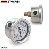Manomètre de pression de carburant universel EPMAN 0-160 PSI rempli de liquide, manomètre de pression d'huile 1/8 NPT pour la tuning automobile EPGA01