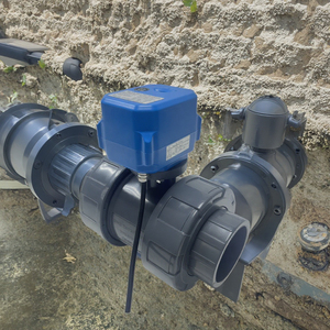 Elektrik küresel vana UPVC/PVC motorlu su vanası 2Way1.6Mpa otomatik açma/kapama valfi sulama havuzu ve PLC cihazı sistemleri için - Product Image 6