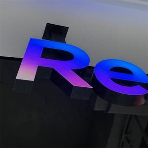 Letrero delantero programable para tienda de ropa, accesorio llamativo de acero inoxidable, acrílico, <span class=keywords><strong>Led</strong></span>, letras - Product Image 2