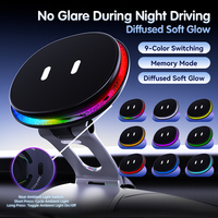 Chargeur de voiture sans fil magnétique à aspiration 15W, éclairage RGB doux, support de refroidissement à effet clignotant, directement de l'usine