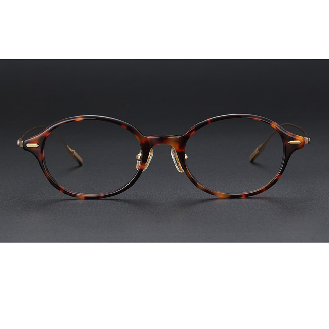 VisionPlus Vintage Solid Full Rim Titanium Acetate Eyeglass Frames High End Luxurious Designer Oval Shape Daily Wear
