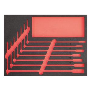 USAG - U05191051Q Module de mousse bicolore pour clés en T articulées (vide)-EAN 8001150040474 ROLLING WORKSHOPS VIDE PLATEAUX - Product Image 1