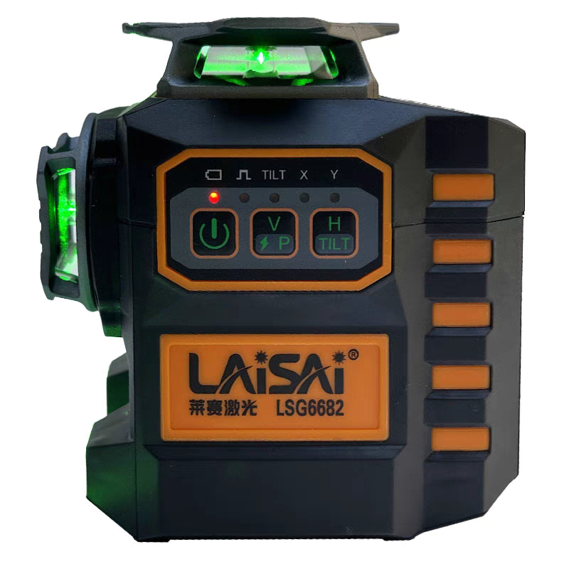 Laisai LSG6682 Высокоточный сильный светло-зеленый лазерный уровень тонкая линия инфракрасный Реверсивный электронный уровень для DIY