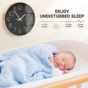 11.8Inch Chính Xác Đồng Hồ Treo Tường Chính Xác Thạch Anh Quét Phong Trào Lớn Im Lặng Trang Trí Treo Đồng Hồ Cho Phòng Khách - Product Image 6