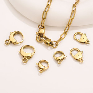 Aceworks ACS158 Lobster Clasp Snap Hook | 18K PVD Gold Plated Stainless Steel Swivel Clasp Bracelet <b>Necklace</b> <b>Chain</b> DIY Jewelry - Product Image 3