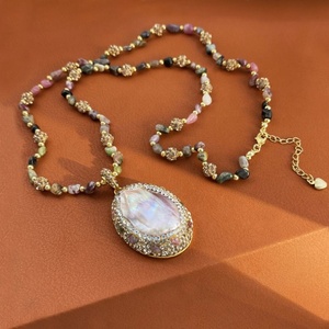 Collier de perles naturelles de tourmaline Sultan Stone, chaîne de pull élégante et raffinée - Product Image 1
