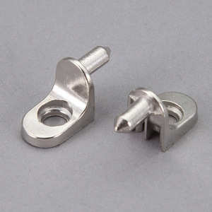 Soportes de estantería de aleación de zinc tipo pasador, autoperforantes, integrados, para fijación de gabinetes, conectores de tornillos de posicionamiento - Product Image 1