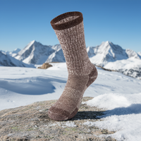 Chaussettes d'hiver en laine/nylon pour sports de plein air, épaisses, chaudes, antibactériennes, tricotées pour l'escalade, la randonnée en montagne, le ski