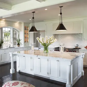 European Design Kitchens Island White Modern Shaker Kitchen Cabinet Modular Simple European Style Luxury Kitchen Cabinet
