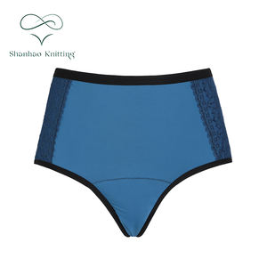 Shanhao mutandine a vita alta periodo di cotone biologico biancheria intima di pizzo pesante flusso assorbente periodo mutandine per le donne - Product Image 1