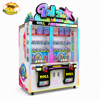 Machine d'arcade à prix en métal pour deux joueurs avec deux stations de jeu, écran en acrylique transparent, prise en charge de l'espagnol pour les lieux de divertissement
