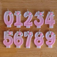 Bougies d'anniversaire créatives en cire de paraffine semi-artisanales, en forme de cœur avec ailes et dégradé de couleurs, pour gâteau de fête