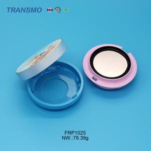 กล่องแป้งพกพาสีขาวแบบขายส่ง บรรจุภัณฑ์แป้งฝุ่นแบบขวดเปล่า ภาชนะใส่บลัชออน แป้งอัดแข็ง - Product Image 5