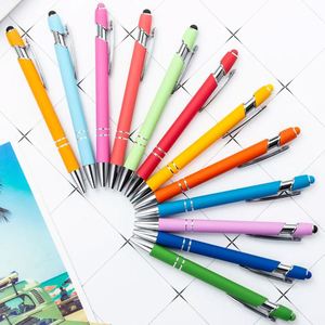 Logo personnalisé pour stylo à bille en plastique, nouveau design, stylo à bille en métal, revêtement en caoutchouc souple, largeur d'écriture de 1,0 mm, portable, économique - Product Image 4