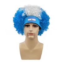HLC Accessoires de Fan de Football Personnalisés avec Logo Argentine : Perruque, Bandeau, Chapeaux Fouls et Coiffes Drapeau Pologne pour Supporters