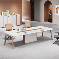 Nuevo Escritorio de Oficina Moderno y Elegante, Mesa Larga para Conferencias y Reuniones, Diseño Modular de Madera, Escritorio de Alta Calidad para el Hogar y la Oficina