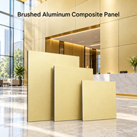 Panneau composite en aluminium brossé 3 mm 1220x2440 mm en couleur personnalisée pour support d'affichage en magasin