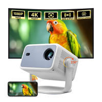 JUNUO Nouveautés L018 Full HD 1080p OS 14 Projecteur Télécommande vocale Home Cinéma Proyector Mini Projecteur vidéo intelligent portable