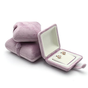 Caja de Joyería de Terciopelo de Lujo ELEqueen, Impermeable, en Forma de Concha, Personalizada, Color Rosa, para Viaje, Almacenamiento de Collares, Caja de Regalo - Product Image 2