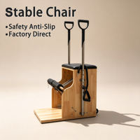 Silla de Pilates de Madera de Arce para Ejercicios, Estable, para Clases Privadas, Equipo Multifuncional Comercial para Entrenamiento en Interiores y en Casa