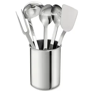 TOALLWIN kitchen tools gadgets household metal cooking utensils kitchen set wholesale stainless steel 6 pcs kitchen utensils set